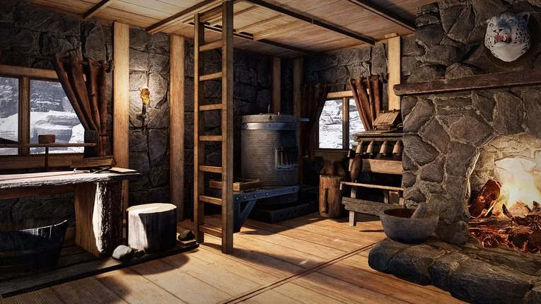 Membangun Base Shelter Kayu dengan Api Unggun dan Meja Crafting