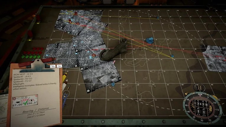 Membuka peta area pertempuran di IRON NEST