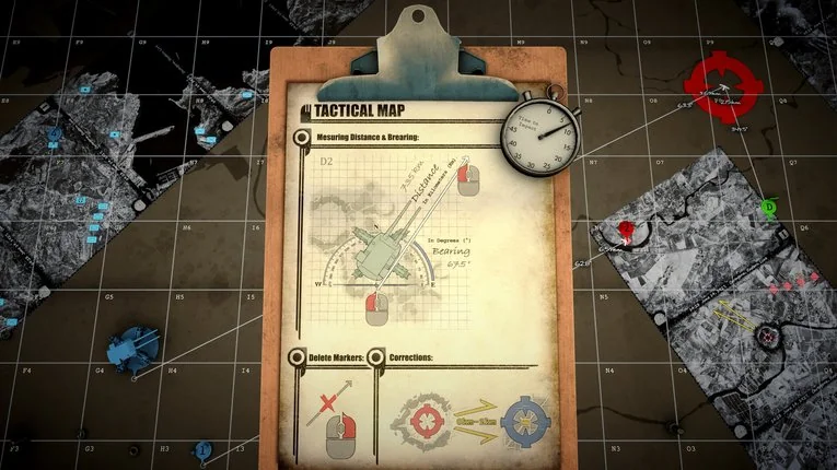 Mengatur tactical map untuk mengukur jarak dan brearing
