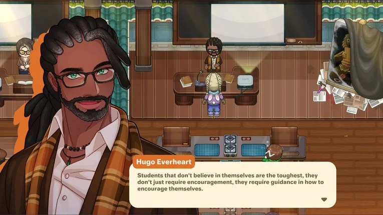 Berbicara dengan NPC Hugo Everheart di resepsionis
