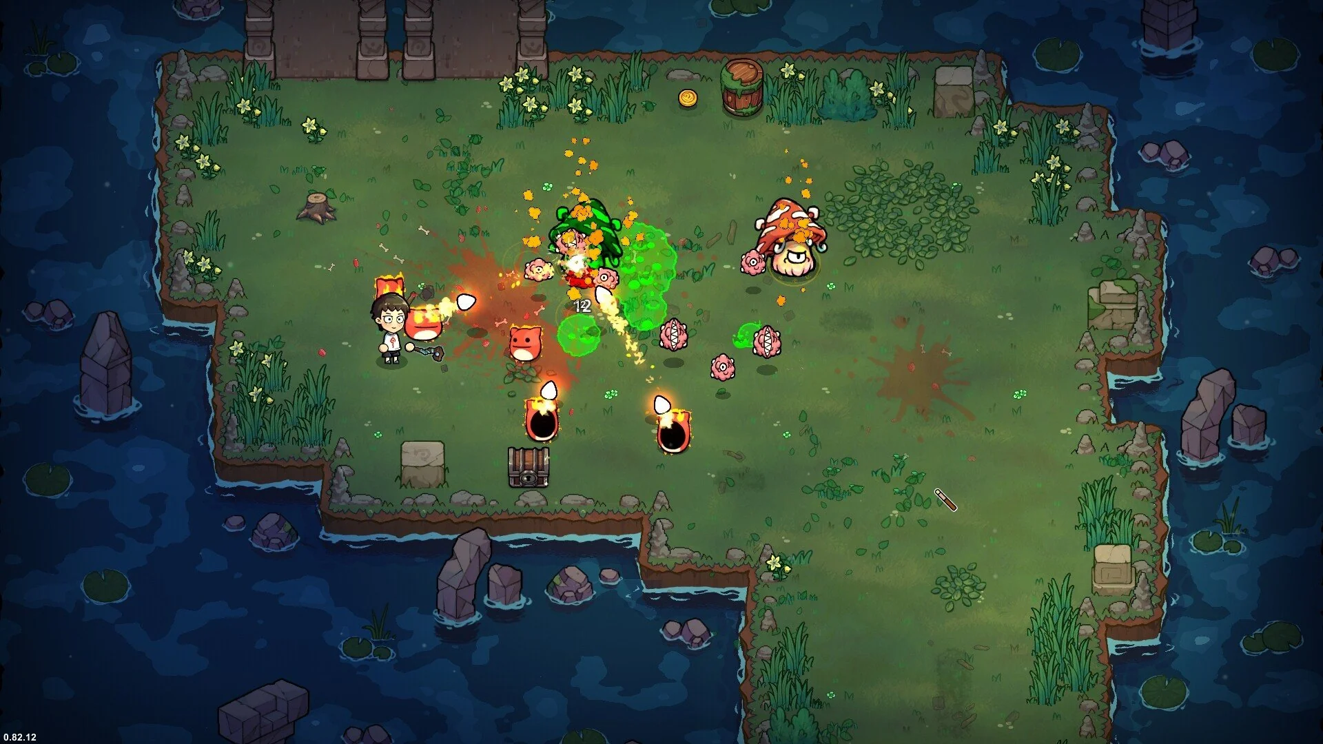 Combat melawan monster jamur bermata satu