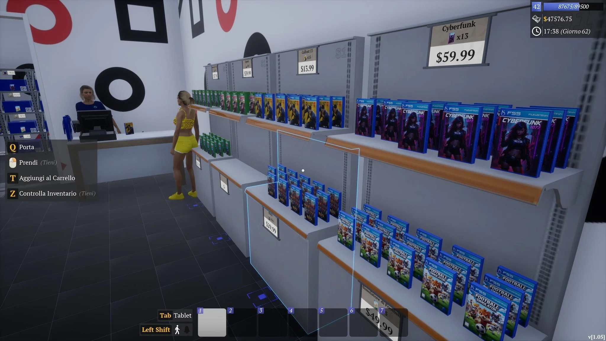 Masuk ke area PC game store untuk beli kaset PS5