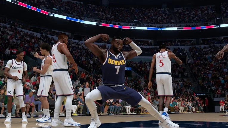 Karakter Nomor 7 Selebrasi Di Laga Denver Vs Clippers