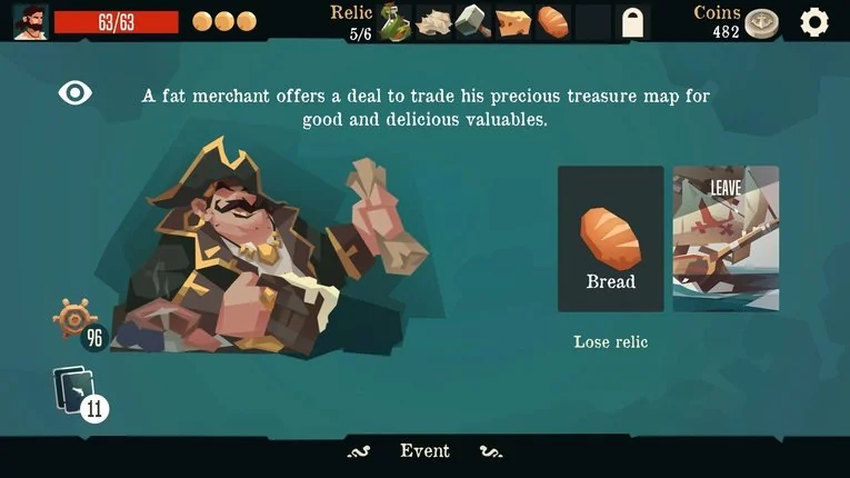Panel Merchants dan membeli relic di Pirates Outlaws