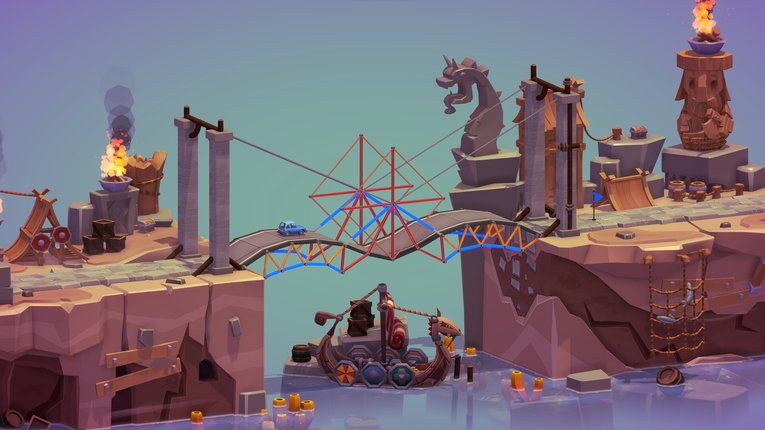 Level akhir dengan puzzle jembatan patung naga