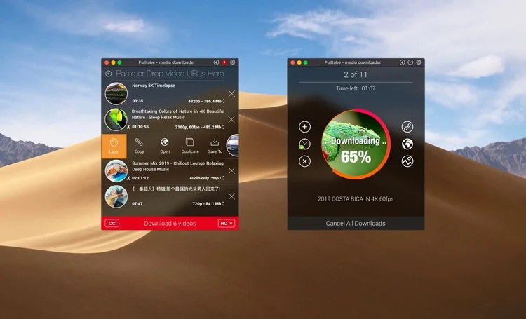 PullTube mengakses video dari berbagai platform di MacOS