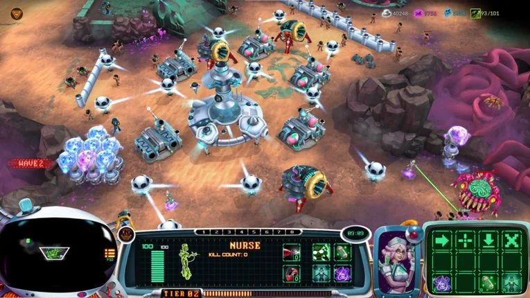 Base awal dengan hero Nurse di Space Tales