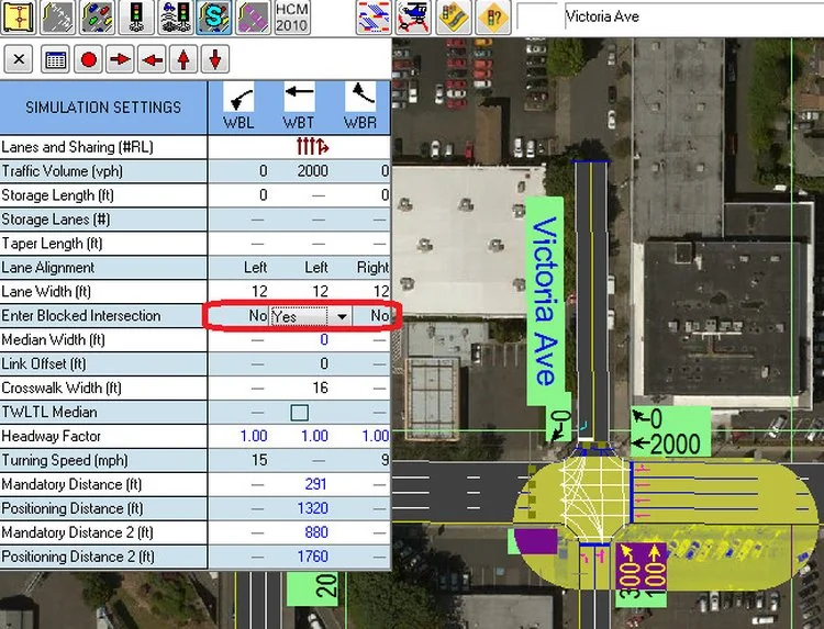 Mengatur intersection dengan metodologi HCM di SimTraffic