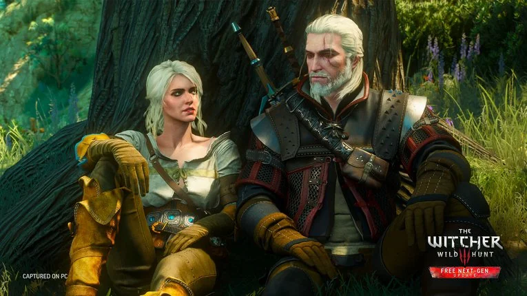 Gerald duduk bersama Ciri di bawah pohon