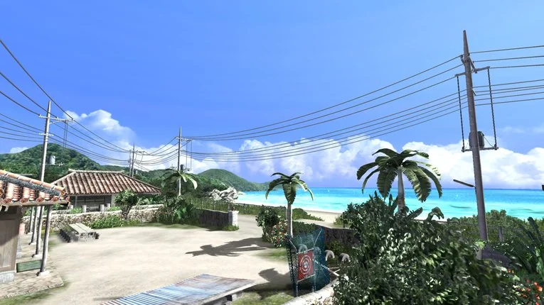 Suasana pedesaan pinggir pantai di Yakuza 3