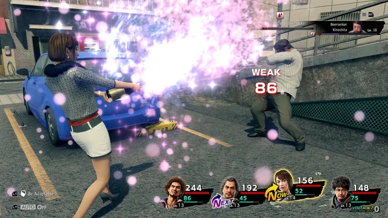 Sistem turn based combat dengan empat karakter
