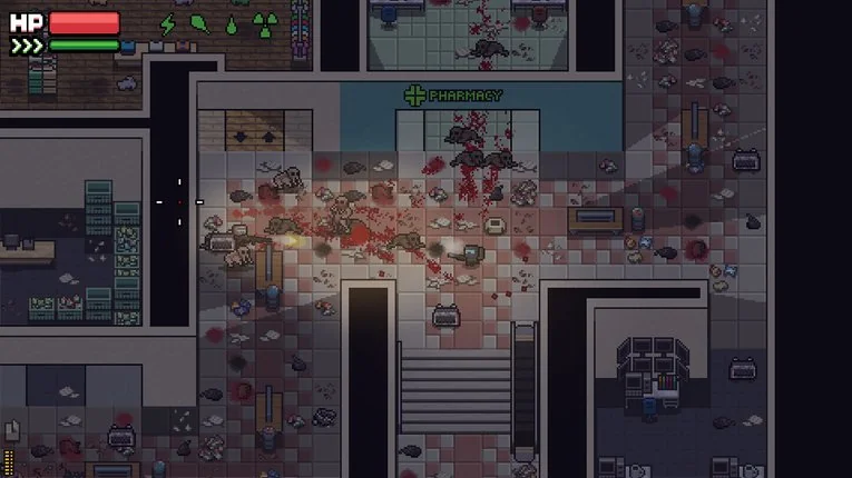Pembantaian Monster di Pharmacy dengan Machine Gun